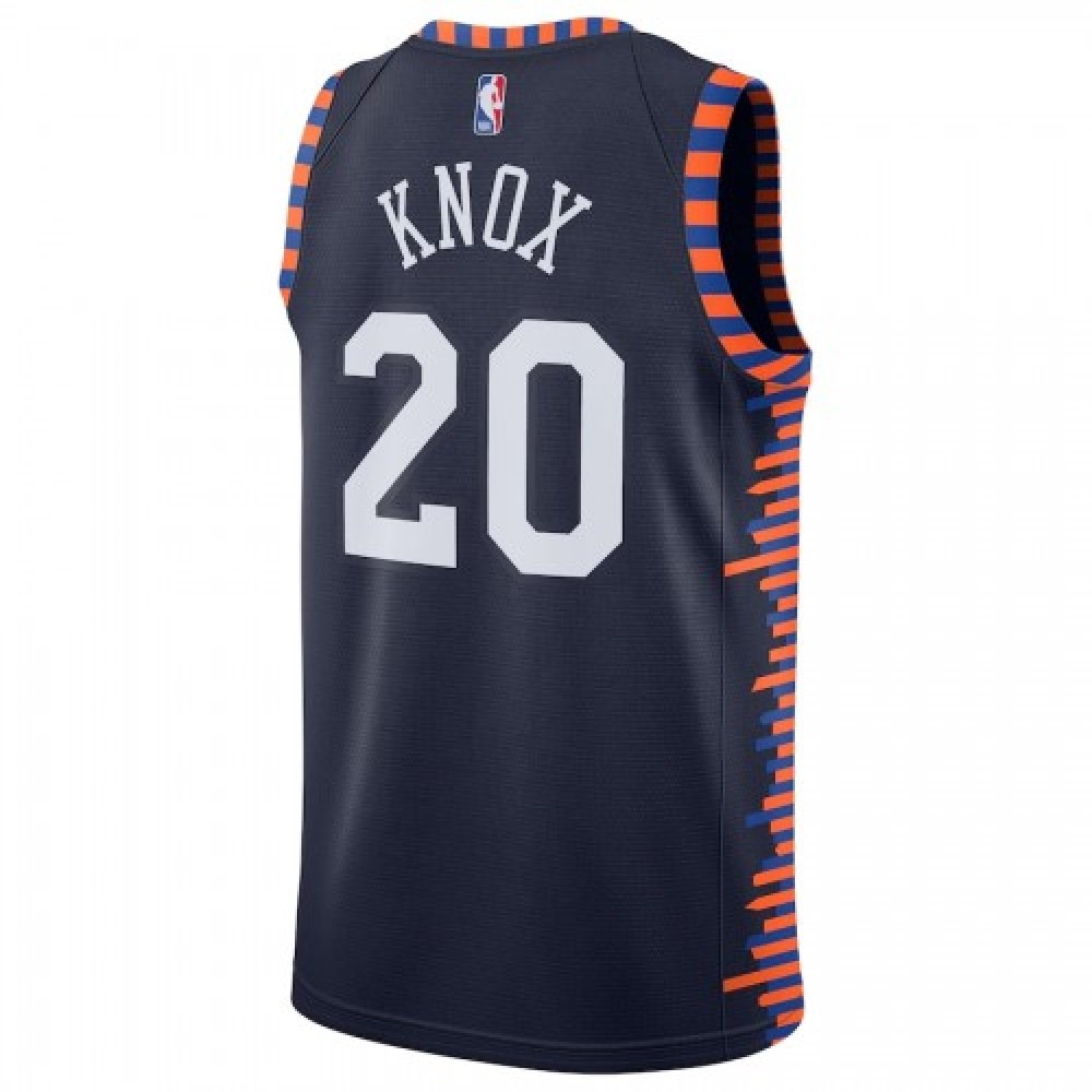 Men's New York Knicks Kevin Knox II #20 Navy 2019/20 Finished Swingman Jersey - City Edtion-Pro Kit Vault | Brand New 26/27 Sports Jerseys